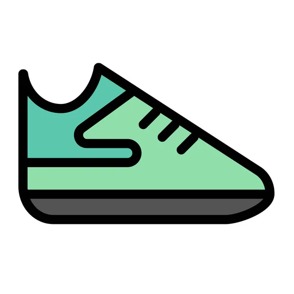 Άσκηση Αθλητικά Παπούτσια Εικονίδιο Στυλ Γεμάτο Περίγραμμα — Διανυσματικό Αρχείο