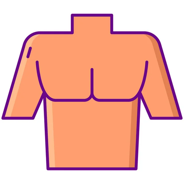 Man Chest Anatomy Icon — Stock Vector