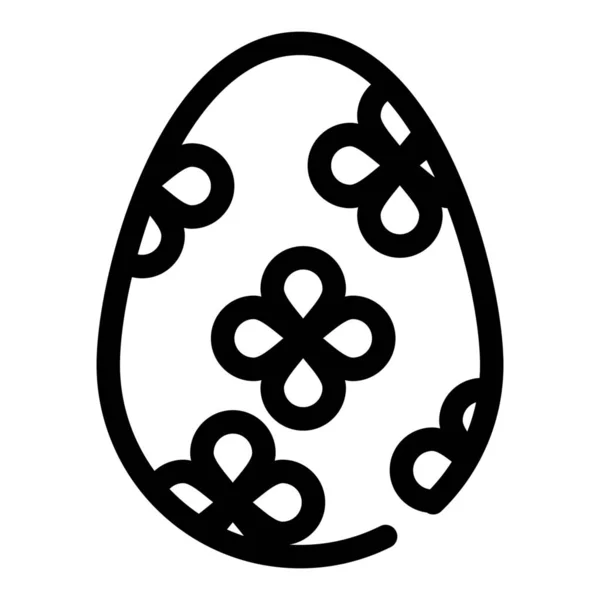 Decoration Easter Egg Icon Outline Style — Stock Vector