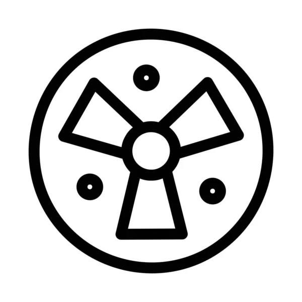 Ikona Promieniowania Medycznego Wentylatora Zarysie — Wektor stockowy