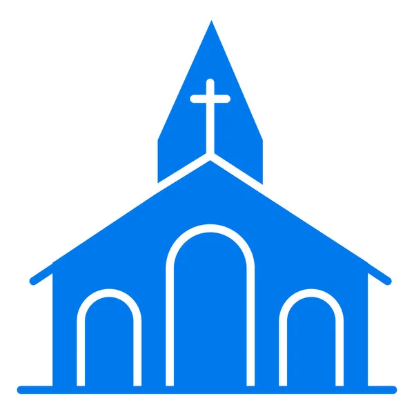 Celebracja Chrześcijański Kościół Ikona Płaskim Stylu — Wektor stockowy