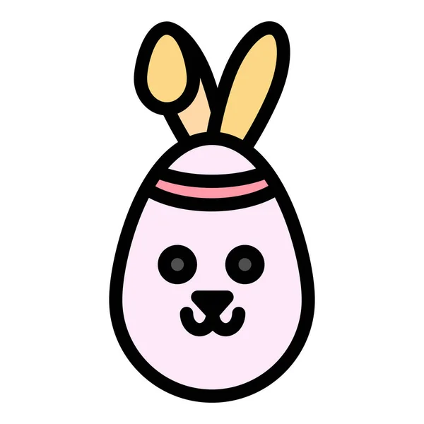 Bunny Easter Robbit Ícone Estilo Esboço Preenchido —  Vetores de Stock