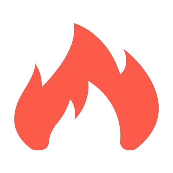 Fire Heating Place Icon Flat Style — Stock Vector