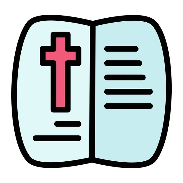 Βιβλίο Easter Φύση Εικονίδιο Στυλ Γεμάτο Περίγραμμα — Διανυσματικό Αρχείο