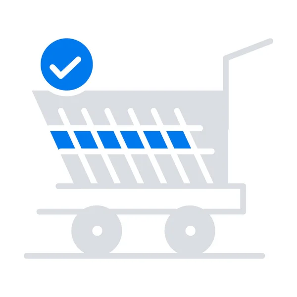 Carrito Icono Compras Por Menor — Vector de stock