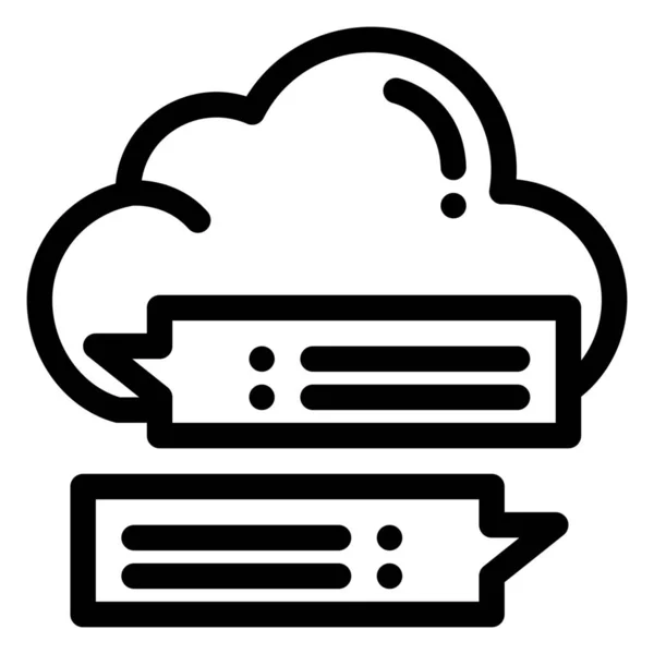 Chat Cloud Messages Icon Infrastructure Category — Wektor stockowy