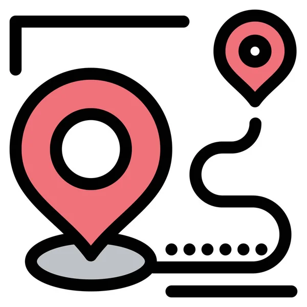 Destination Map Position Icon — ストックベクタ