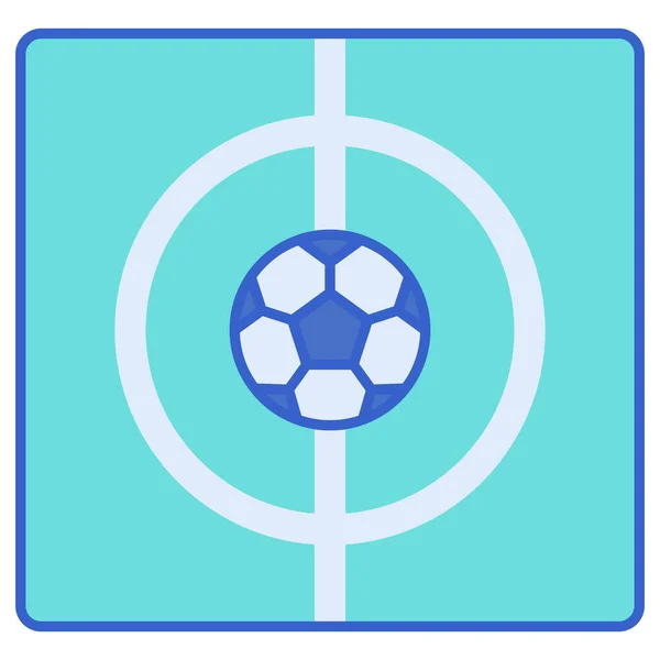 Centro Fútbol Icono Fútbol — Vector de stock