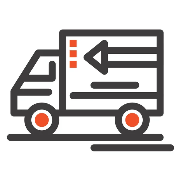 Ikon Pengiriman Gooods Truck Dalam Kategori Shopping Ecommerce - Stok Vektor