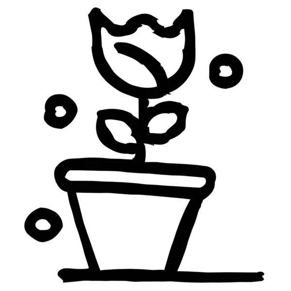 Květinová Květinová Příroda Ikona Ručně Kresleném Stylu — Stockový vektor