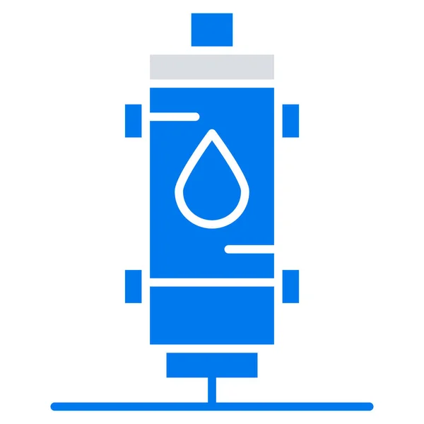 Gas Geiser Warmte Icoon — Stockvector