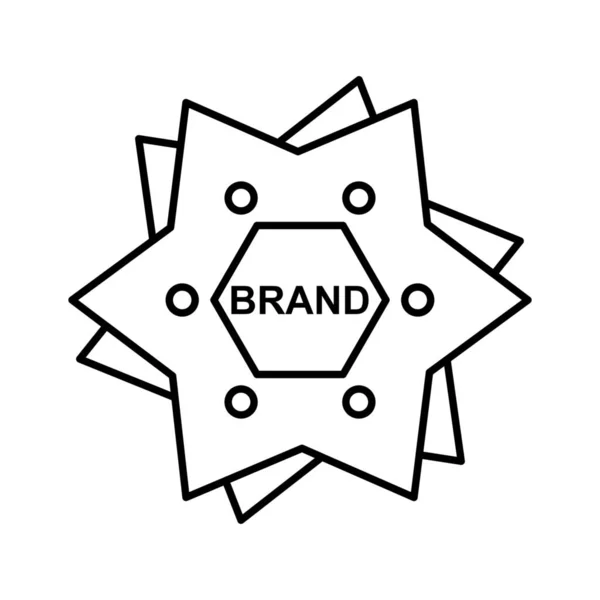 Varumärke Logotyp Ikon Kontur Stil — Stock vektor