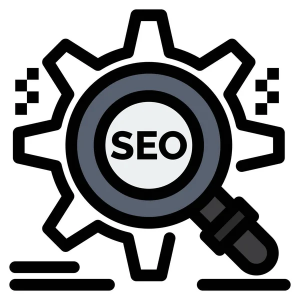 Поиск Значок Настройки Seo Категории Marketing Seo — стоковый вектор