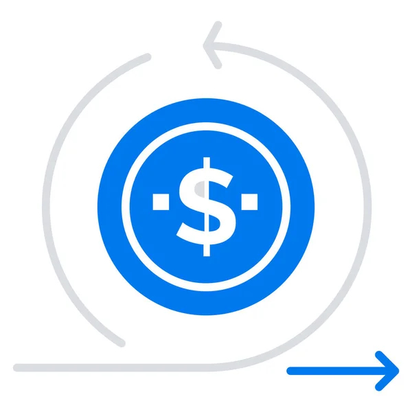 Investimento Aziendale Icona Moderna — Vettoriale Stock