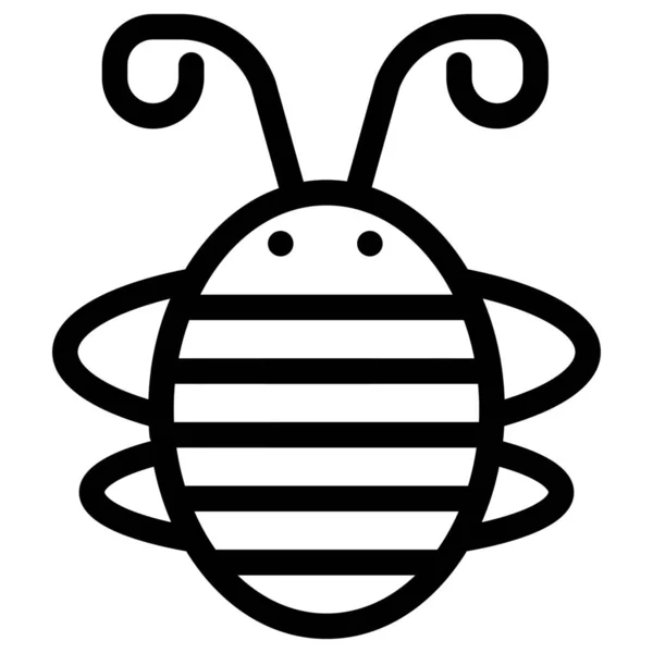 Bee Beetle Bug Icon Outline Style — Stock Vector