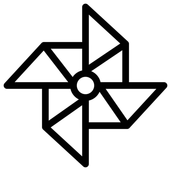 Иконка Ветряной Мельницы Стиле Контура — стоковый вектор