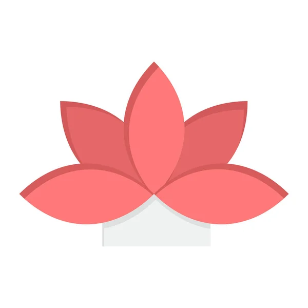 Flor India Icono Loto Estilo Plano — Vector de stock