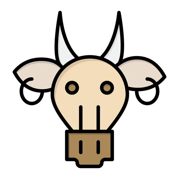 Adornment Animals Bull Icon — Stock Vector