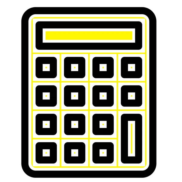 Расчет Значка Образования Калькулятора Стиле Заполненного Контура — стоковый вектор