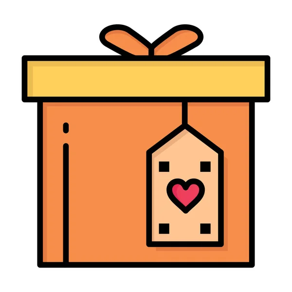 Box Day Delivery Icon Filled Outline Style — ストックベクタ