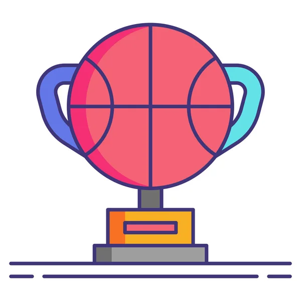 Torneo Liga Icono Baloncesto — Vector de stock