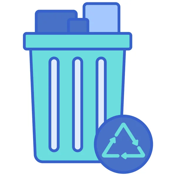 Çöp Öğütme Servisi Simgesi Doldurulmuş Taslak Biçimi — Stok Vektör