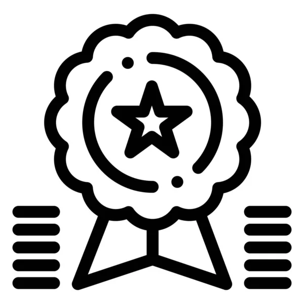 Ikona Udělení Odznaku Úspěchu — Stockový vektor