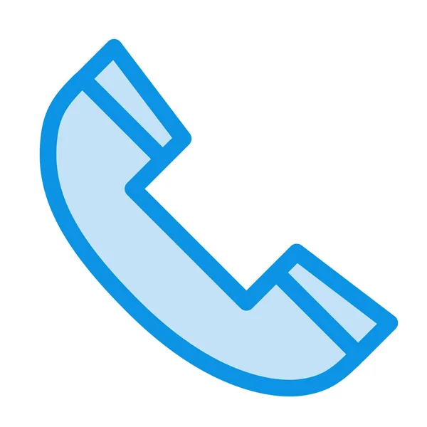 Call Contact Phone Icon Filled Outline Style — Stock Vector