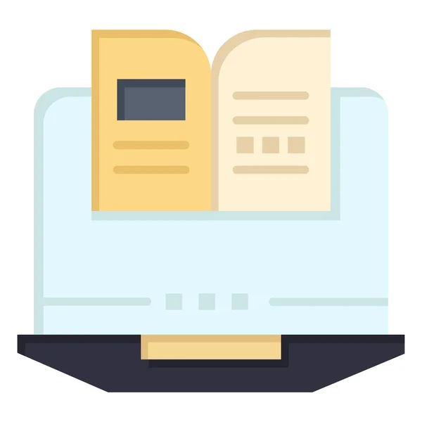 Libro Hardware Computadora Icono Estilo Plano — Vector de stock