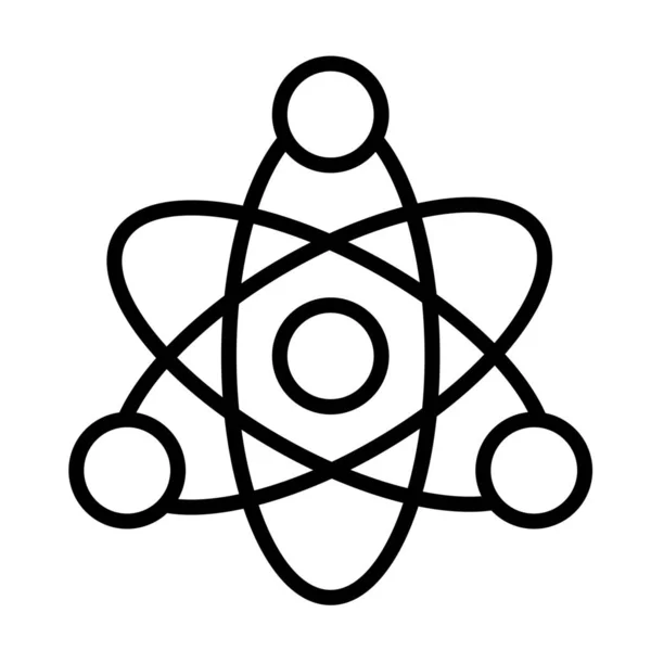 Atom Eğitim Simgesini Ana Hatlarıyla Eğitir — Stok Vektör