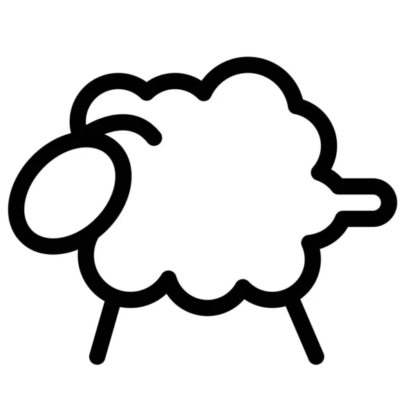 Easter Lamb Sheep Icon Easter Category — Stock Vector