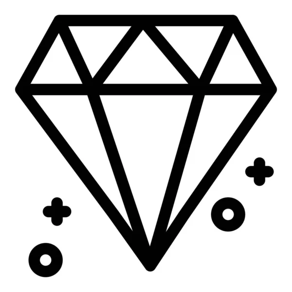Ikone Des Kanadischen Diamanten Juwels Umrissstil — Stockvektor