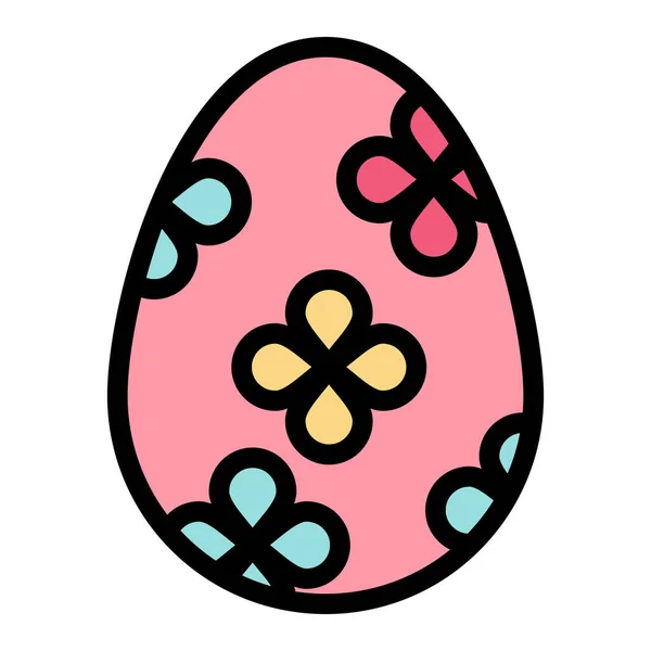 Διακόσμηση Easter Egg Icon Filled Περίγραμμα Στυλ — Διανυσματικό Αρχείο
