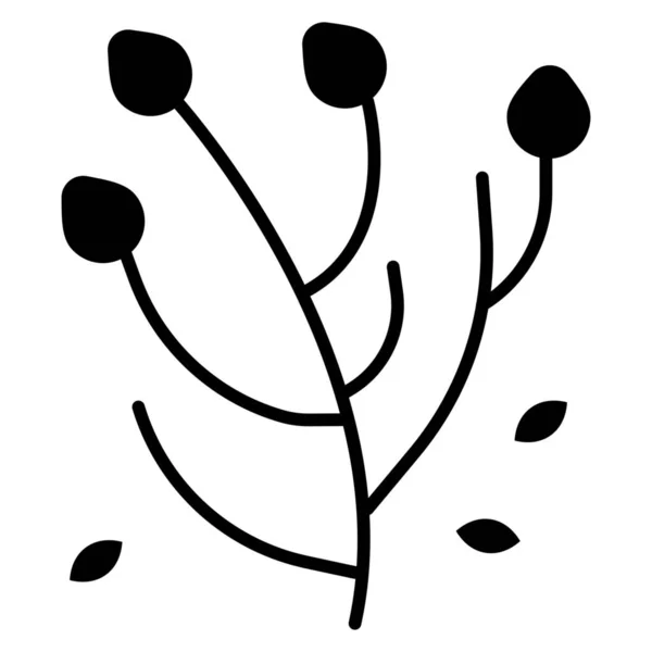Иконка Цветка Анемона Твердом Стиле — стоковый вектор