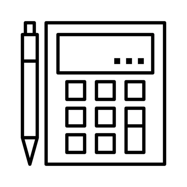 Account Accounting Berekenen Pictogram Grote Lijnen Stijl — Stockvector