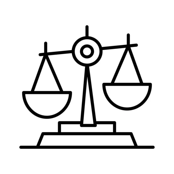 Значок Судді Балансу Стилі Контур — стоковий вектор