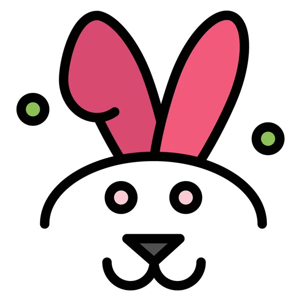 Paskalya Tavşanı Simgesinin Ana Hatlarıyla — Stok Vektör