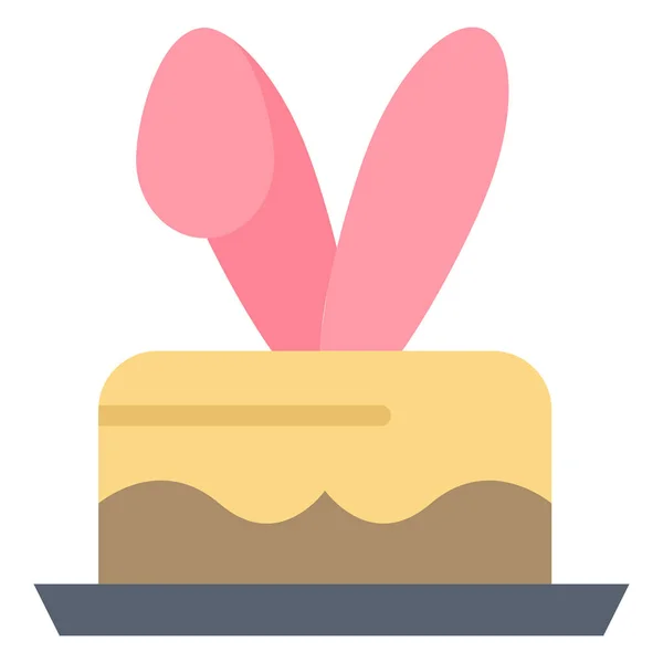 Cack Easter Egg Icon Flat Style — Stockvector