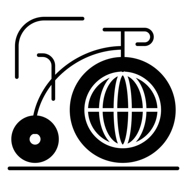 Icono Inspiración Sueño Bicicleta Estilo Sólido — Vector de stock