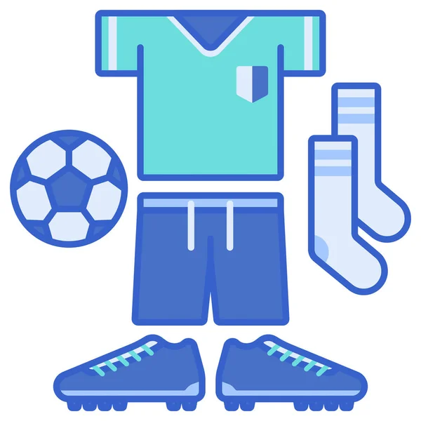 Einheitliche Fußball Ikone — Stockvektor