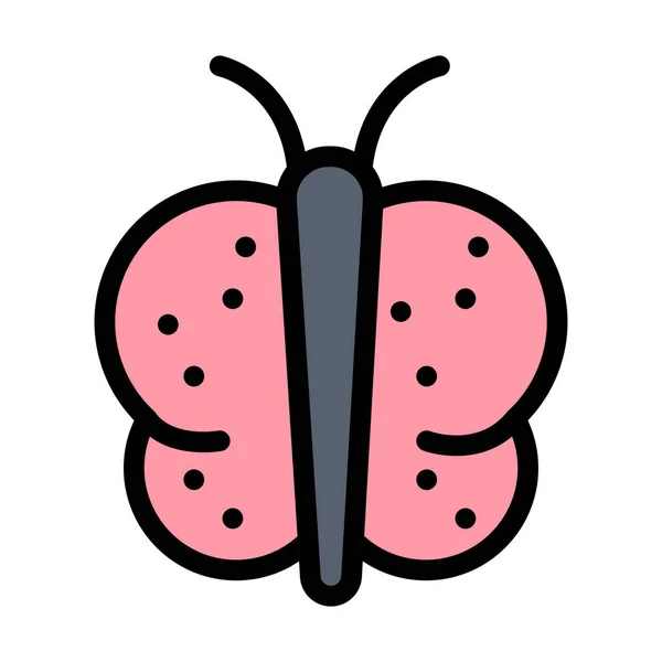 Animal Papillon Pâques Icône Dans Style Contour Rempli — Image vectorielle