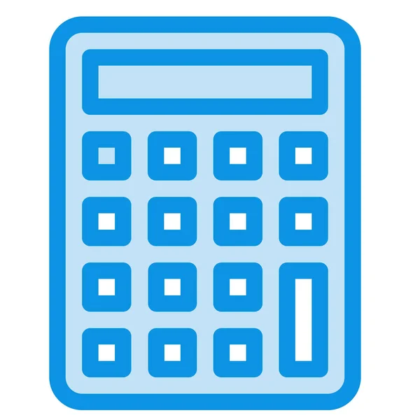 Calculate Calculator Education Icon Filled Outline Style — Stock Vector