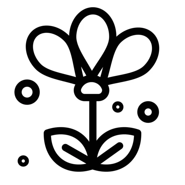 Floral Flower Nature Icon Outline Style — Stock Vector