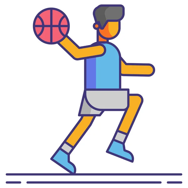 Dunking Sport Basketball Ikone — Stockvektor
