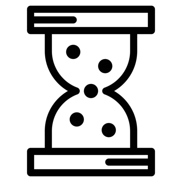 Glas Stundenuhr Symbol Umriss Stil — Stockvektor