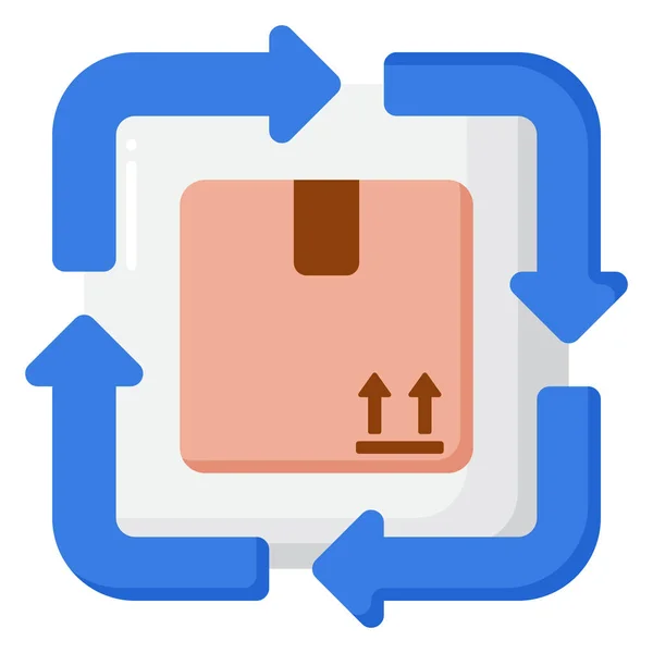 Procédure Paquet Livraison Icône — Image vectorielle