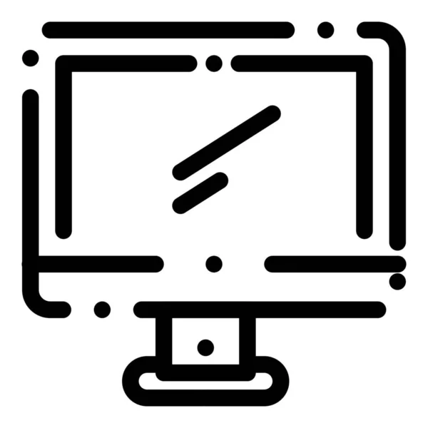 Ikona Urządzenia Komputerowego Imac Stylu Zarysu — Wektor stockowy