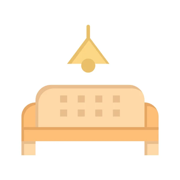 Icono Del Bulto Del Hogar Los Muebles Estilo Plano — Vector de stock