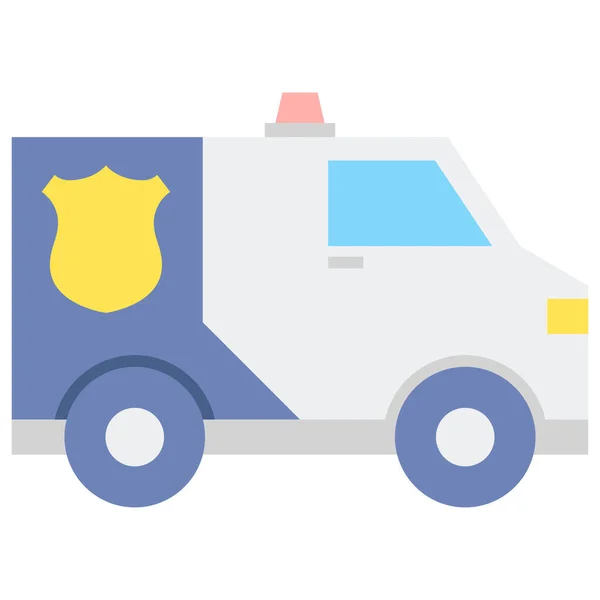 Police Van Transport Icon — ストックベクタ