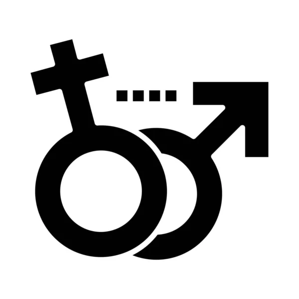 Икона Женского Гендерного Здоровья Твердом Стиле — стоковый вектор